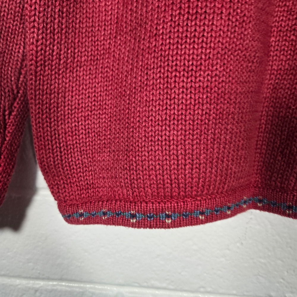 Vtg Easter Sweater Oversized Small Patchwork Rabb… - image 8